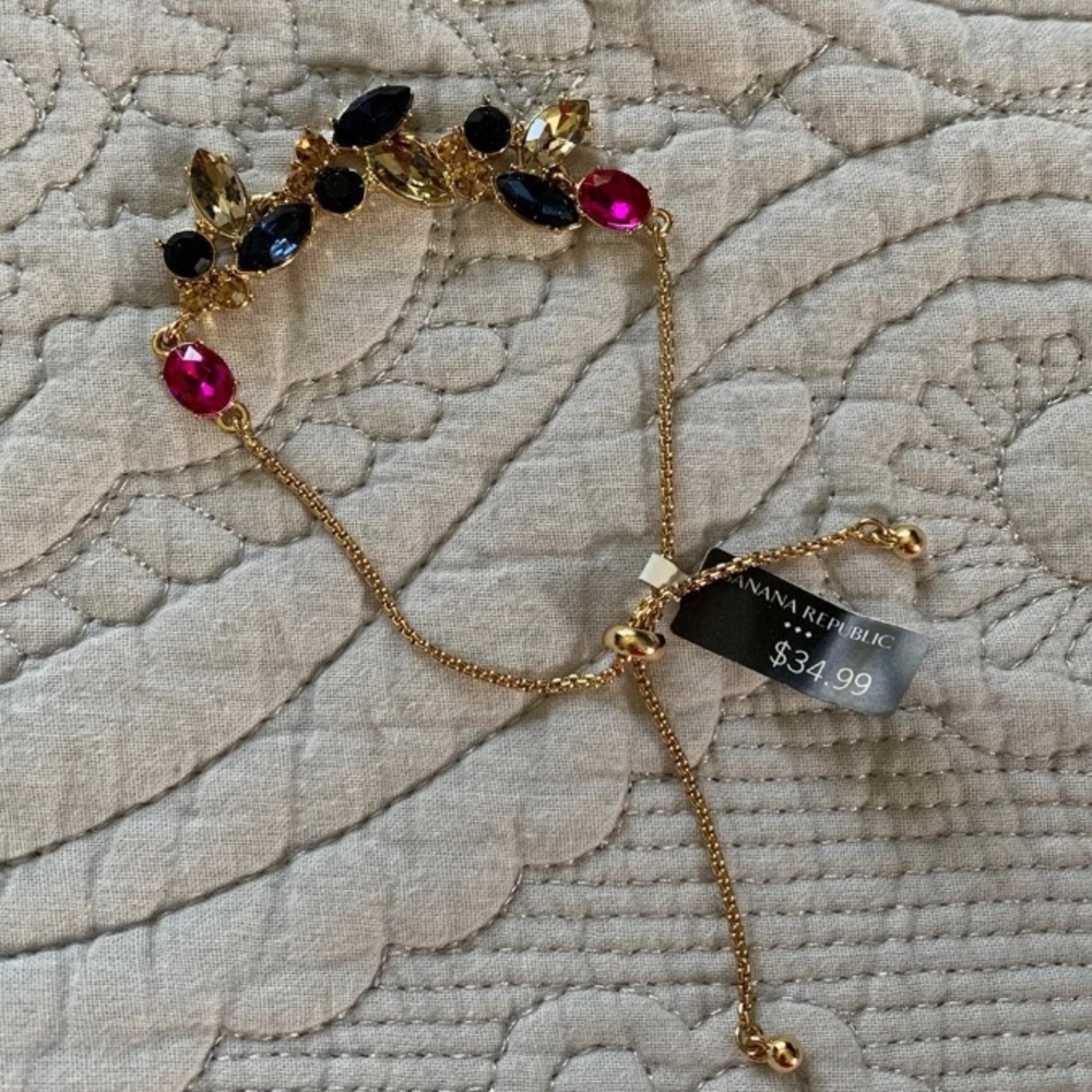 Banana Republic Gold Gem Bracelet NWT